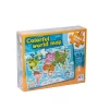 Nessiworld  JP 31015 Colorful World Map Jumbo Puzzle 50 Parça -Ks Puzzle