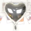 Nessiworld  Kalp Uçan Balon Folyo Mor 80 cm 32 inç