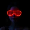 Nessiworld Kırmızı Led Işıklı Parti Gözlüğü - Neon Glow Şerit Gözlük 3 Modlu