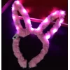 Nessiworld  Led Işıklı Peluş Pofuduk Tavşan Kulak Tavşan Taç Pembe 17X23 cm
