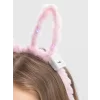 Nessiworld  Led Işıklı Peluş Pofuduk Tavşan Kulak Tavşan Taç Pembe 17X23 cm