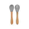 Nessiworld   Mama Kaşığı ve Çatal Seti Powder Grey