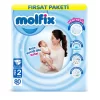 Nessiworld  Molfix Bebek Bezi Fırsat Paketi 2 Beden 3-6 Kg 80 Adet