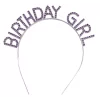 Nessiworld  Mor Renk Kristal Taşlı Parlak Birthday Girl Yazılı Taç 16x17 cm