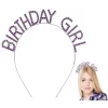 Nessiworld  Mor Renk Kristal Taşlı Parlak Birthday Girl Yazılı Taç 16x17 cm