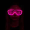 Nessiworld Pembe Led Işıklı Parti Gözlüğü - Neon Glow Şerit Gözlük 3 Modlu