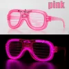 Nessiworld Pembe Led Işıklı Parti Gözlüğü - Neon Glow Şerit Gözlük 3 Modlu