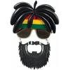Nessiworld    Rasta Peruklu Rasta Sakallı Bob Marley Bıyıklı Parti Gözlüğü 27x18 cm
