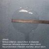 Nessiworld  Rose Gold Renk Simli Yuvarlak Şeffaf Balon 24 İnç