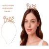 Nessiworld Rose Gold Renkli Taşlı “Bride” Gelin Tacı – El Yazısı Yazı Tipiyle