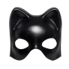 Nessiworld  Siyah Deri Görünümlü Kedi Maskesi – Cosplay & Maskeli Balo
