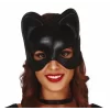 Nessiworld  Siyah Deri Görünümlü Kedi Maskesi – Cosplay & Maskeli Balo