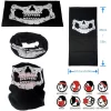 Nessiworld  Siyah Renk Dikişsiz Çok Fonksiyonlu Çene Kafatası Yüz Maskesi Baf Buff Bandana Boyunluk Bileklik