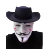 Nessiworld  Siyah Renkli Delikli Çocuk Boy Vendetta Şapkası ve Vendetta Maskesi