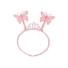 Nessiworld  Toz Pembe Renk Kelebek Kanadı Tacı ve Sopası 50x37 cm