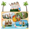 Nessiworld  Tropikal Esintili Hawaii Yapraklı Parti Eteği Yetişkin Boy