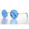 Nessiworld  Yuvarlak Cam John Lennon Tarzı Gold Çerçeveli Mavi Gözlük