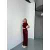 Luz&Pos Osy Modal Yumuşak Dokulu Kumaş Nakış İşlemeli Rahat Bol Paça Eşofman Pantalon - Bordo