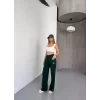 Luz&Pos Osy Modal Yumuşak Dokulu Kumaş Nakış İşlemeli Rahat Bol Paça Eşofman Pantalon - Haki