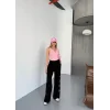 Luz&Pos Osy Modal Yumuşak Dokulu Kumaş Nakış İşlemeli Rahat Bol Paça Eşofman Pantalon - Siyah