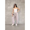 Luz&Pos Osy Modal Yumuşak Dokulu Kumaş Şalvar Pantalon - Bej