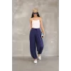 Luz&Pos Osy Modal Yumuşak Dokulu Kumaş Şalvar Pantalon - Lacivert