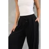 Luz&Pos Osy Modal Yumuşak Dokulu Kumaş Şalvar Pantalon - Siyah
