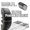 Luz&Pos Oto Lastik Kar Zincir Tak Çikar Pratik Zincir 10 Adet - Siyah
