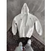 Luz&Pos Oversize Tam Fermuarlı Uzun Kol Hırka - Beyaz