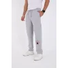 Luz&Pos Oversize Üç İplik Baskılı Eşofman Pantolon - Gri