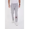 Luz&Pos Oversize Üç İplik Baskılı Eşofman Pantolon - Gri