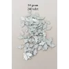 Oya Abiye Bileklik Kolye Pleksi Metalik Plastik Pul Gümüş Renk 24 gram 240 adet - BNC586