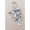 Oya Abiye Bileklik Kolye Pleksi Metalik Plastik Pul Gümüş Renk 24 gram 270 adet - BNC563