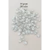 Oya Abiye Bileklik Kolye Pleksi Metalik Plastik Pul Gümüş Renk 24 gram 285 adet - BNC579