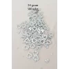 Oya Abiye Bileklik Kolye Pleksi Metalik Plastik Pul Gümüş Renk 24 gram 300 adet - BNC571