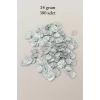 Oya Abiye Bileklik Kolye Pleksi Metalik Plastik Pul Gümüş Renk 24 gram 390 adet - BNC567