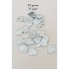 Oya Abiye Bileklik Kolye Pleksi Metalik Plastik Pul Gümüş Renk 24 gram 75 adet - BNC582