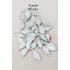 Oya Abiye Bileklik Kolye Pleksi Metalik Plastik Pul Gümüş Renk 8 gram 40 adet - BNC517