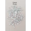 Oya Abiye Bileklik Kolye Pleksi Metalik Plastik Pul Gümüş Renk 8 gram 50 adet - BNC529