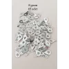 Oya Abiye Bileklik Kolye Pleksi Metalik Plastik Pul Gümüş Renk 8 gram 65 adet - BNC521