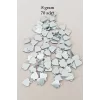 Oya Abiye Bileklik Kolye Pleksi Metalik Plastik Pul Gümüş Renk 8 gram 70 adet - BNC530