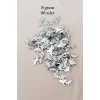 Oya Abiye Bileklik Kolye Pleksi Metalik Plastik Pul Gümüş Renk 8 gram 90 adet - BNC503