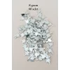 Oya Abiye Bileklik Kolye Pleksi Metalik Plastik Pul Gümüş Renk 8 gram 90 adet - BNC506