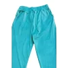 Parlak Kadife Cepli Pantolon Eşofman Pijama Altı Unisex Lastikli Paça Yeşil