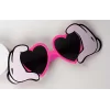 Pembe Renk Kalp Şekilli El Figürlü Parti Gözlüğü 21x8 Cm