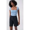 Pencere Detay Mini Dekolte Bluz