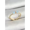 Pirinç Fiyonk Figürlü Zirkon Taşlı Gold Renk Ayarlanabilir Kadın Yüzük