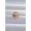 Pirinç Gold Renk Yonca Earcuff Küpe