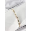 Pirinç Gold Renk Zirkon Taşlı Kadın Bileklik