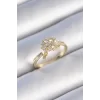 Pirinç Gold Renk Zirkon Taşlı Kadın Yüzük